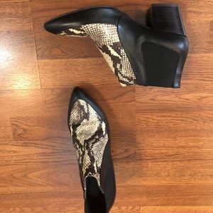 Top shop faux snakeskin ankle boot